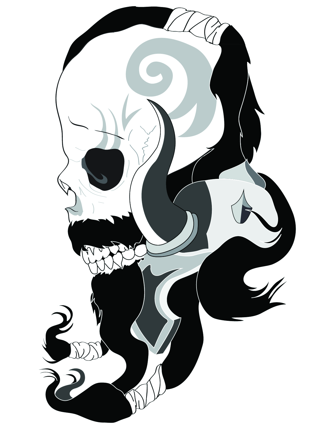 Valhalla Bros Logo Skull